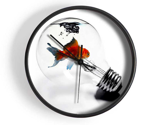 Goldfish Light Bulb Clock - Wallart-Direct UK
