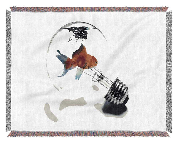 Goldfish Light Bulb Woven Blanket