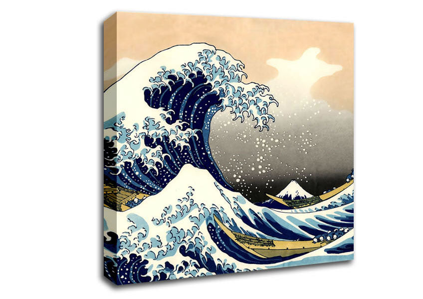 Picture of Hokusai A Big Wave Off Kanagawa Square Canvas Wall Art