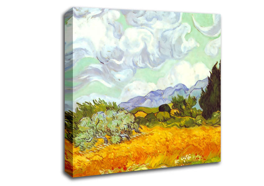 Picture of Van Gogh Cornfield With Cyprusses Square Canvas Wall Art