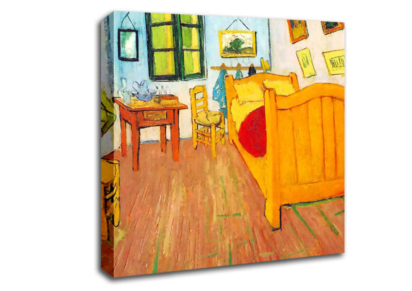 Picture of Van Gogh The Bedroom In Arles. Saint-Remy Square Canvas Wall Art