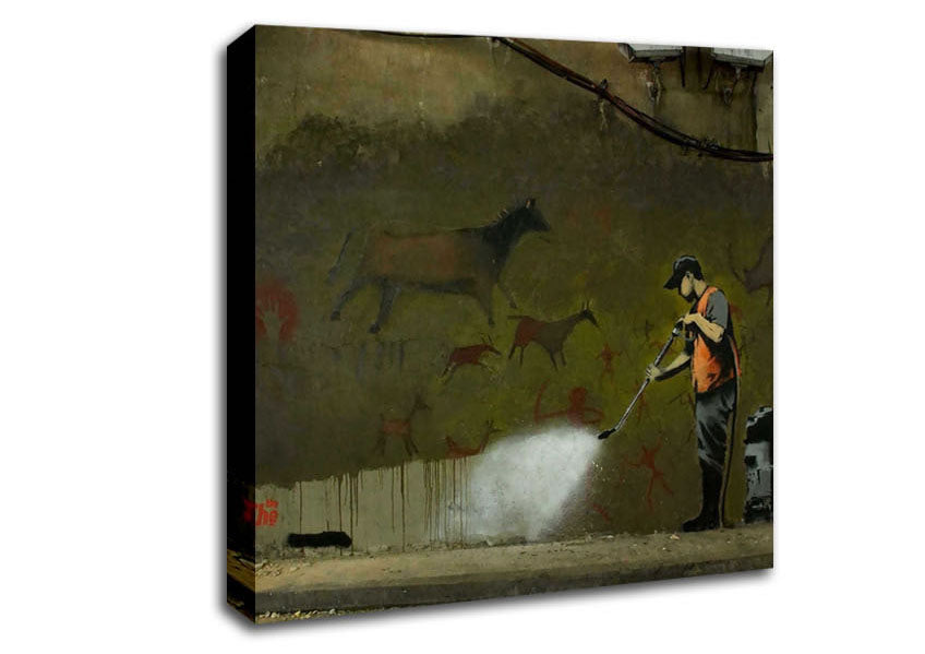 Picture of _Street Art Removal Square Canvas Wall Art