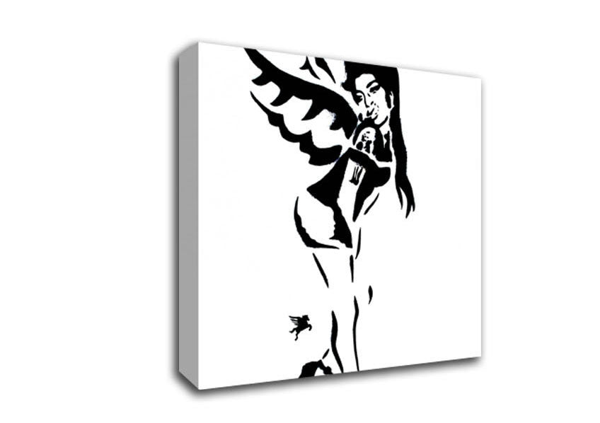 Picture of Amy Winehouse Wings Square Canvas Wall Art