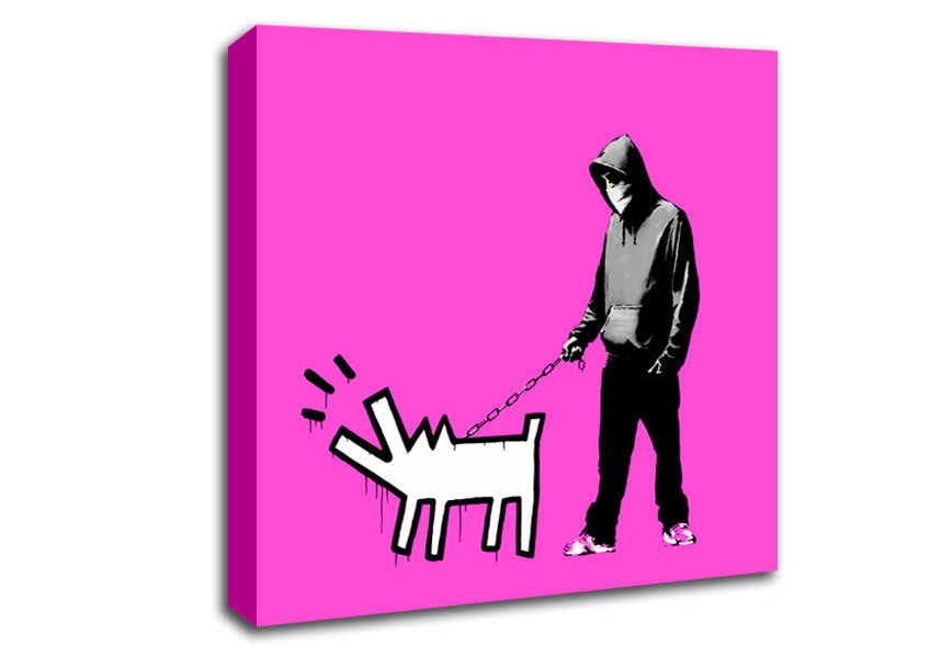 Picture of Hoodie With Snapper Pink Square Canvas Wall Art