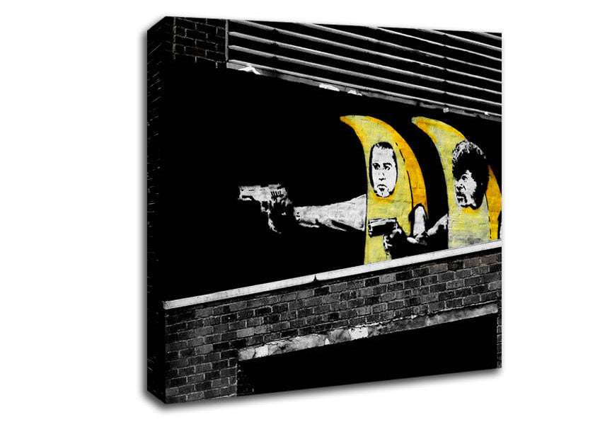 Picture of Pulp Fiction Banana Suits Square Canvas Wall Art