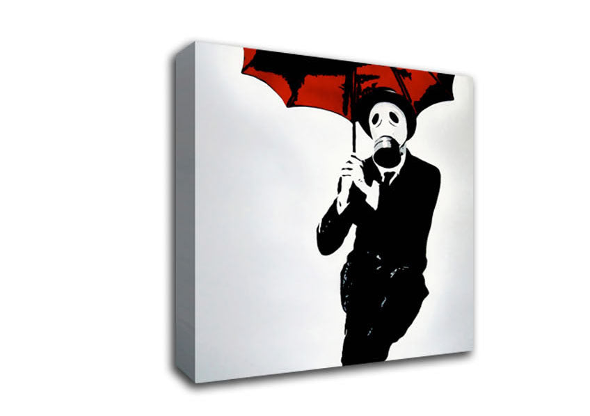 Picture of Bankers Gas Mask~~ Square Canvas Wall Art