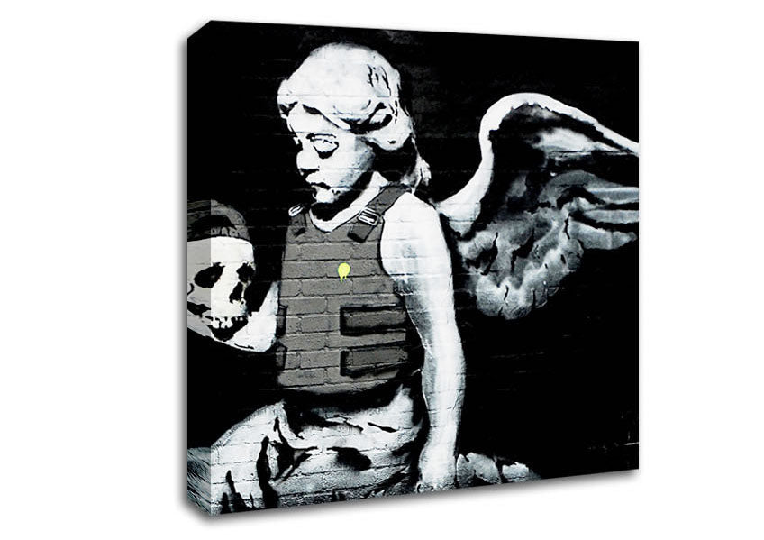 Picture of Angel Skull Square Canvas Wall Art