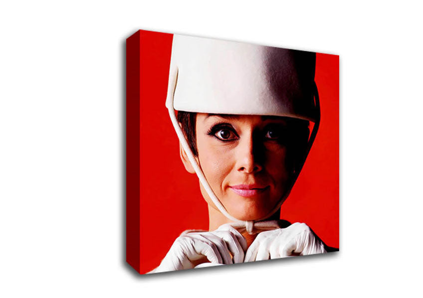 Picture of Audrey Hepburn Goggles Square Canvas Wall Art