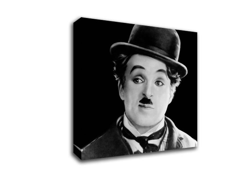 Picture of Charlie Chaplin Portrait Square Canvas Wall Art