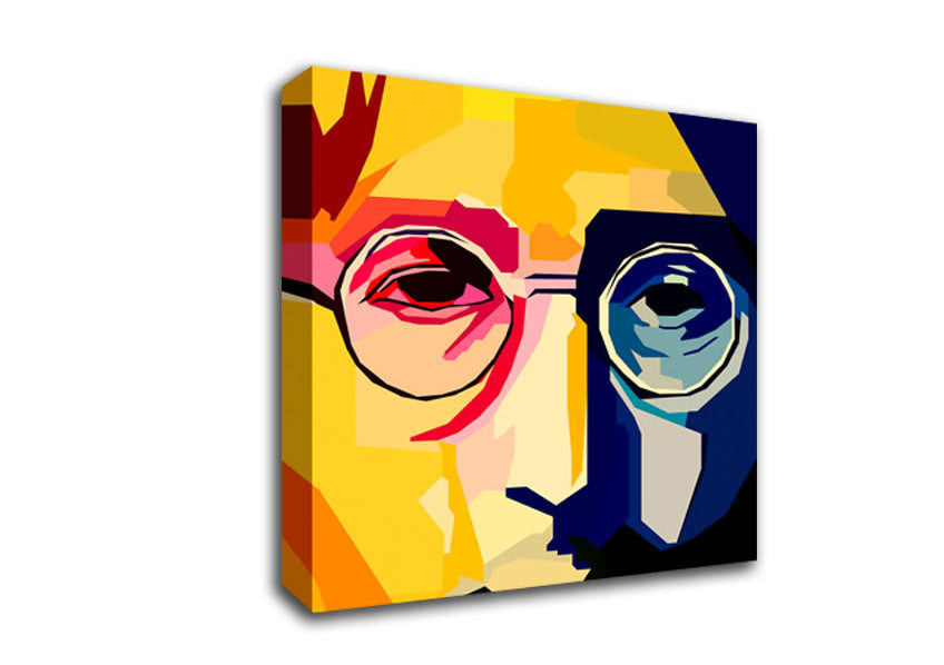 Picture of John Lennon Colours Square Canvas Wall Art