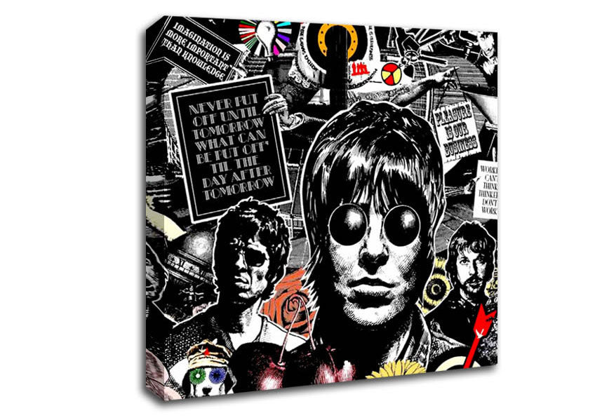 Picture of Oasis Collage Square Canvas Wall Art