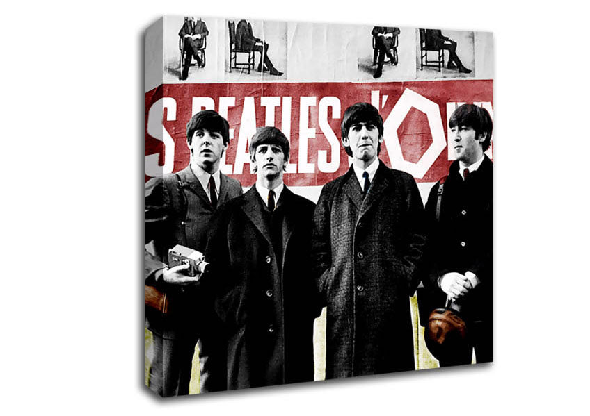Picture of The Beatles In Liverpool Square Canvas Wall Art