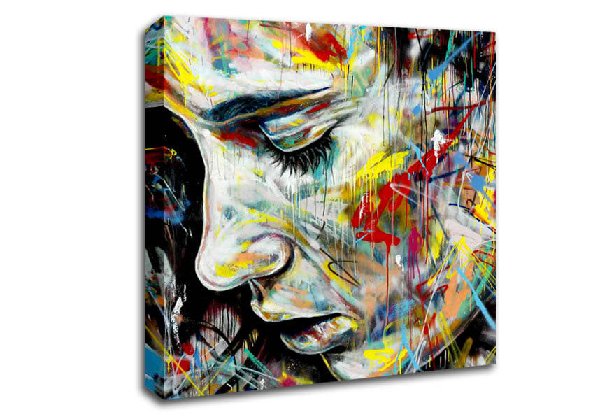 Picture of Colourful Woman Square Canvas Wall Art
