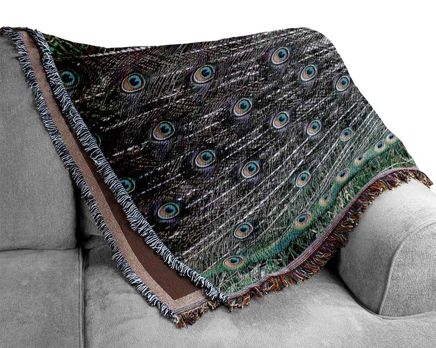 Indian Peafowl Woven Blanket