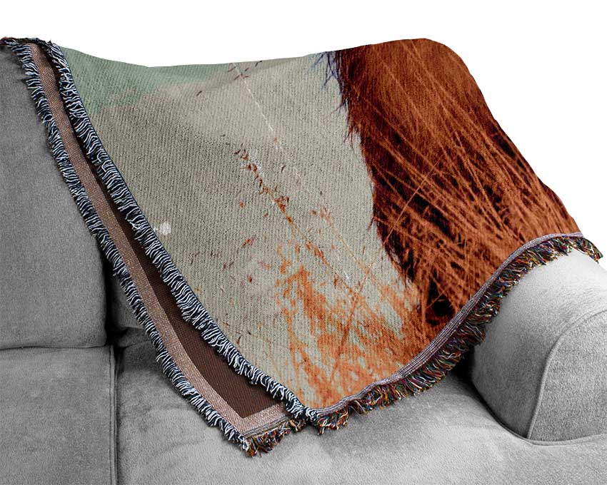 Lion On Watch Woven Blanket