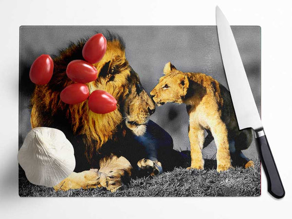 Lions Family Pride Glass Chopping Board
