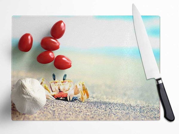 Lonely Crab Glass Chopping Board