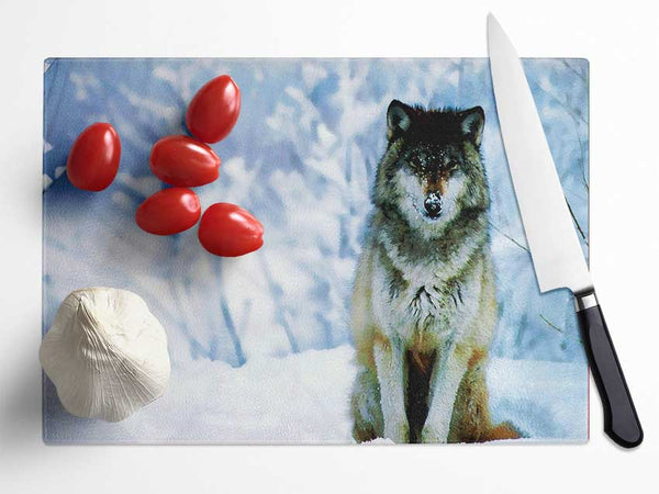 Lonsome Wolf Glass Chopping Board