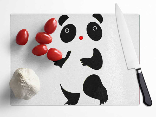Panda Dance Glass Chopping Board