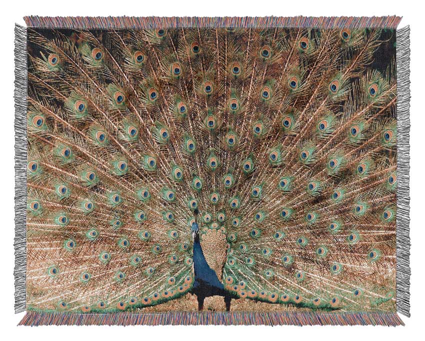 Peacock Paradise Woven Blanket