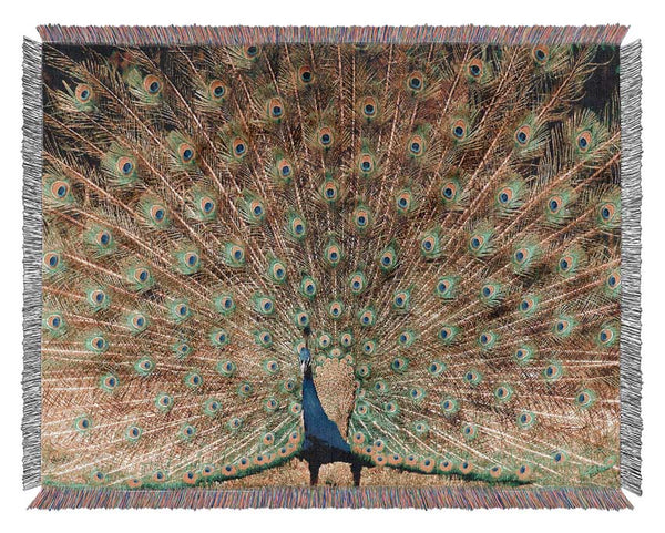 Peacock Paradise Woven Blanket