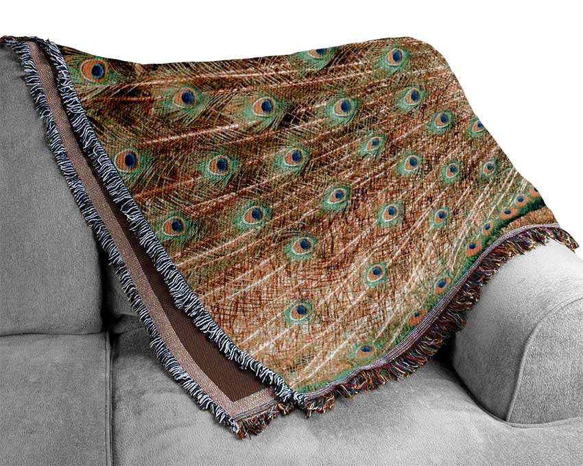 Peacock Paradise Woven Blanket
