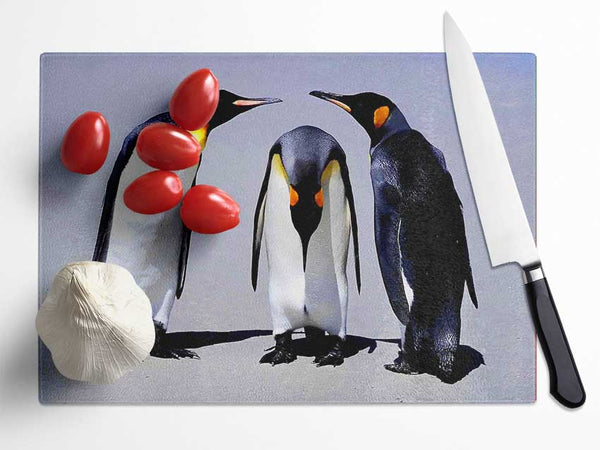 Penguin Shame Glass Chopping Board