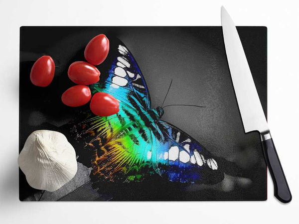 Psychodelic Butterfly Glass Chopping Board