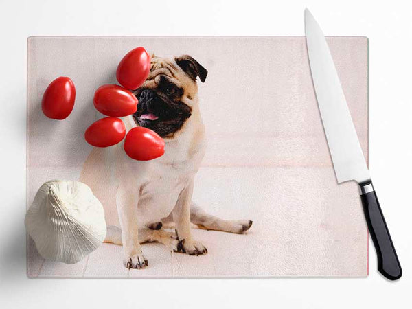 Pug Dog Glass Chopping Board