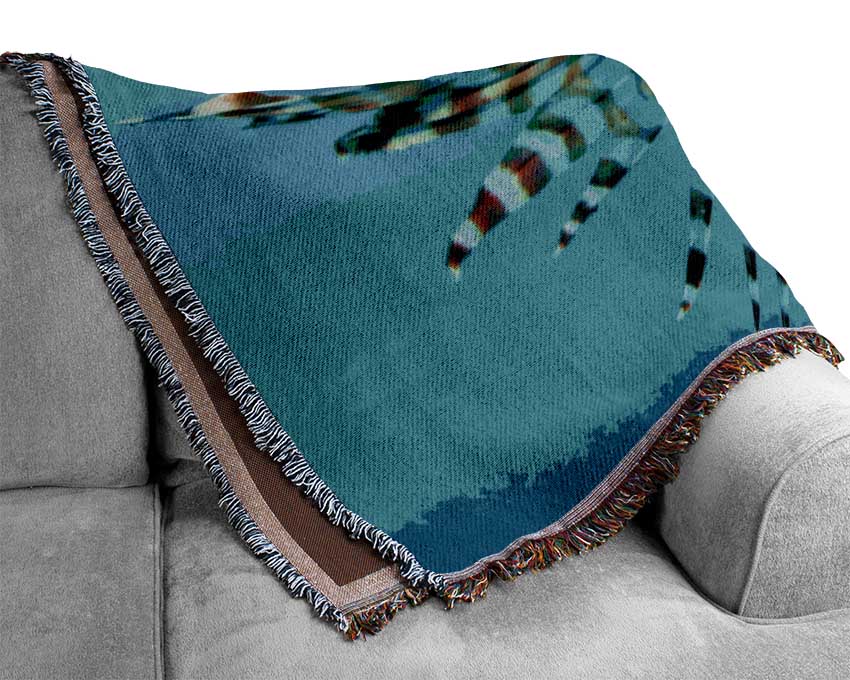 Red Lionfish Woven Blanket