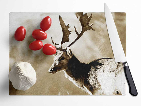 Reindeer Glass Chopping Board