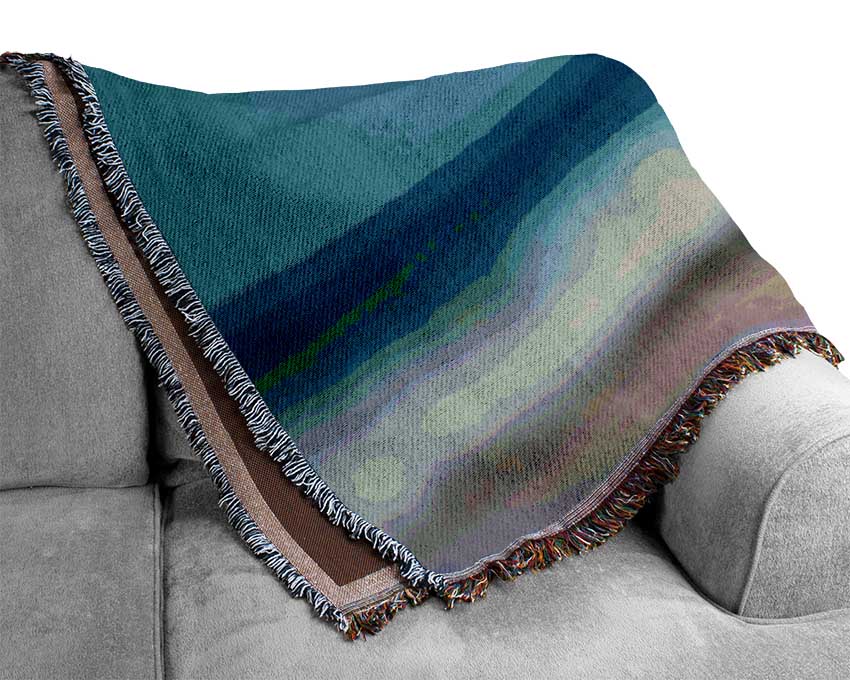 Seagull Over The Ocean Woven Blanket