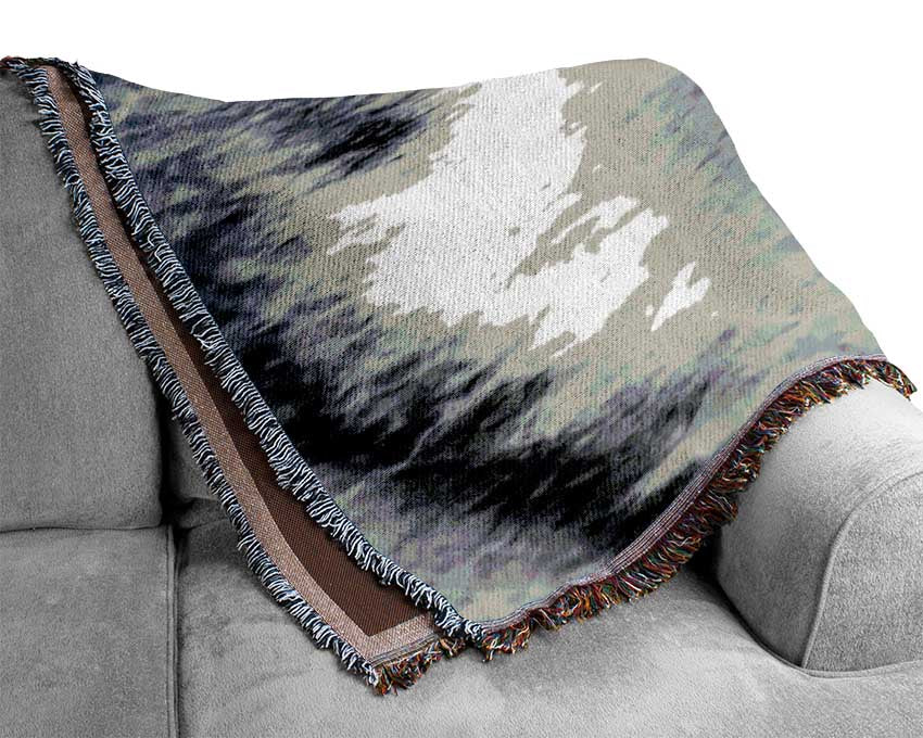 Siberian Husky Eyes Woven Blanket