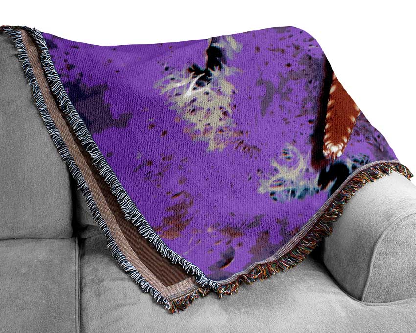 Starfish On Purple Woven Blanket