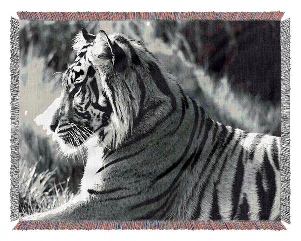 Tiger Resting Woven Blanket
