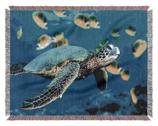 Turtle Ocean Woven Blanket
