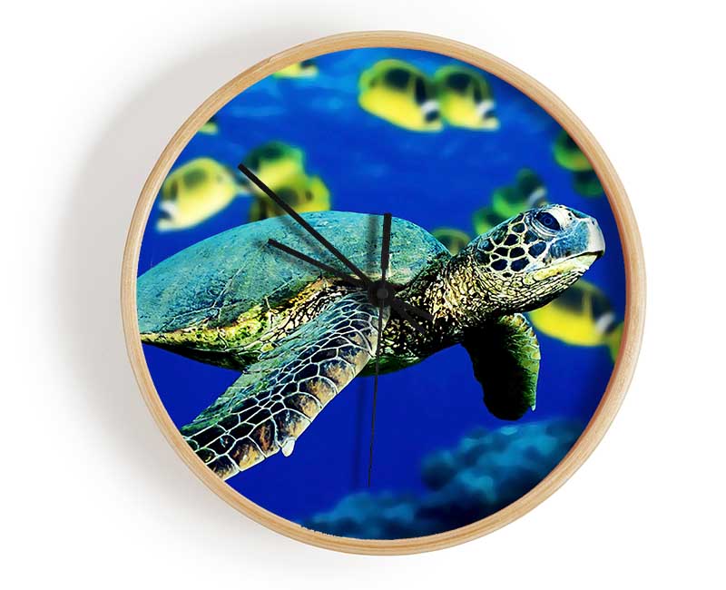 Turtle Ocean Clock - Wallart-Direct UK