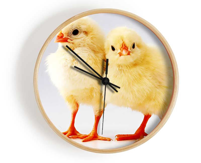 Two Little Chicks Clock - Wallart-Direct UK