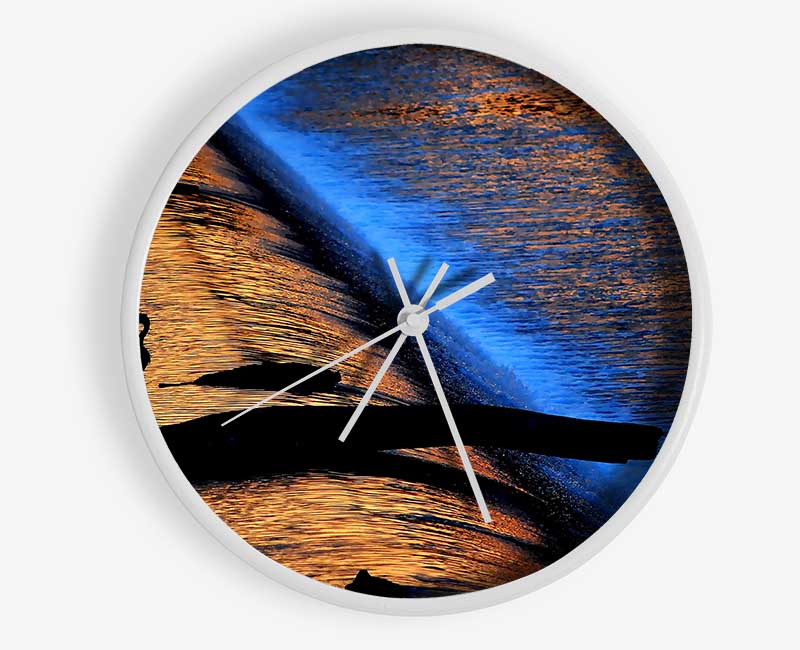 Water Flow 2 Clock - Wallart-Direct UK