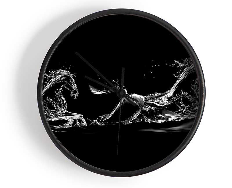 Water Horses Clock - Wallart-Direct UK