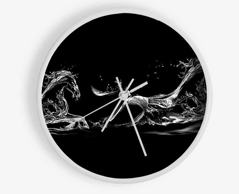 Water Horses Clock - Wallart-Direct UK