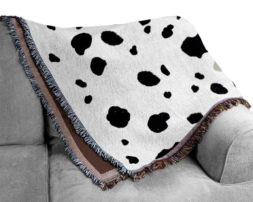 Wheres My Spots Dalmatian Woven Blanket