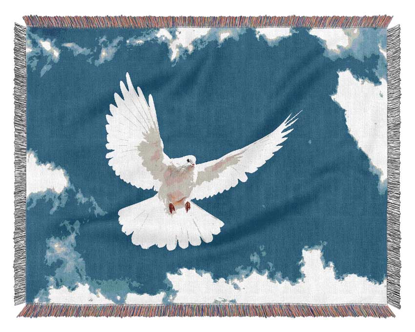 White Dove Woven Blanket