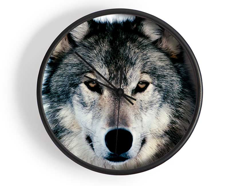 Wolf Face Clock - Wallart-Direct UK