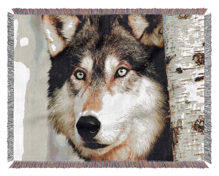 Wolf Glare Woven Blanket