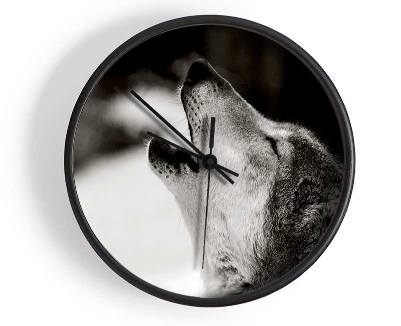 Wolf Howl Clock - Wallart-Direct UK