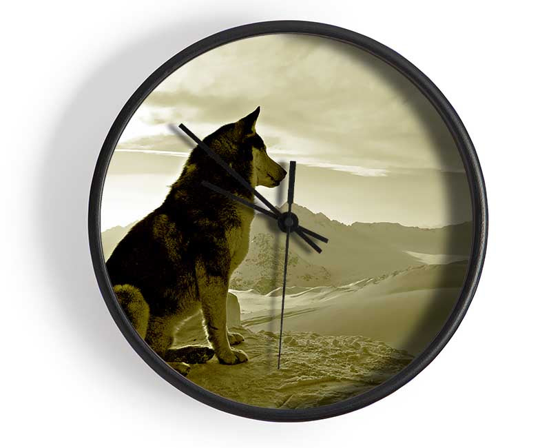Wolf Mountain Clock - Wallart-Direct UK