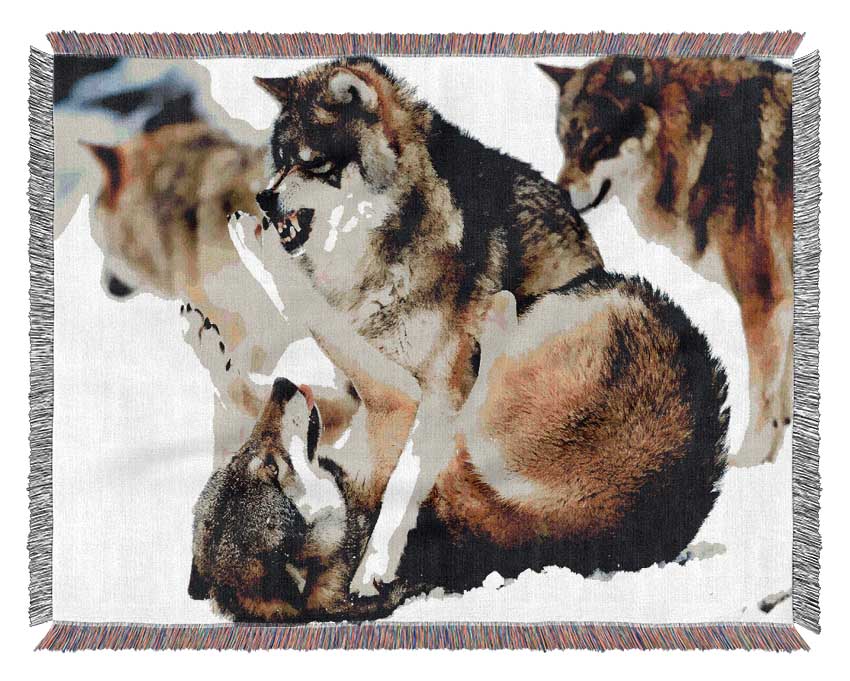 Wolf Pack Woven Blanket
