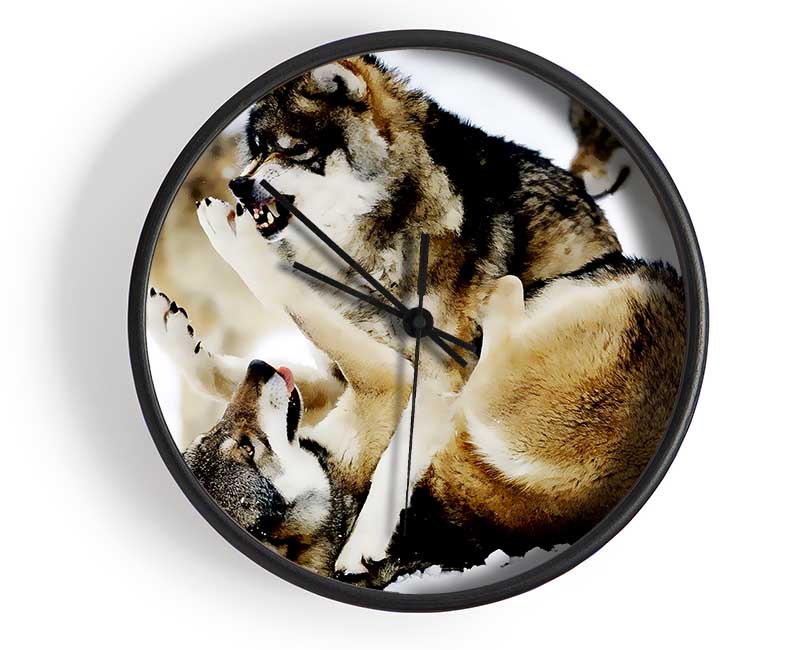 Wolf Pack Clock - Wallart-Direct UK