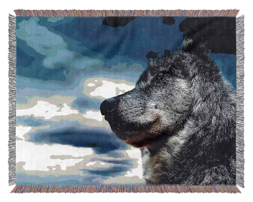 Wolf Skies Woven Blanket